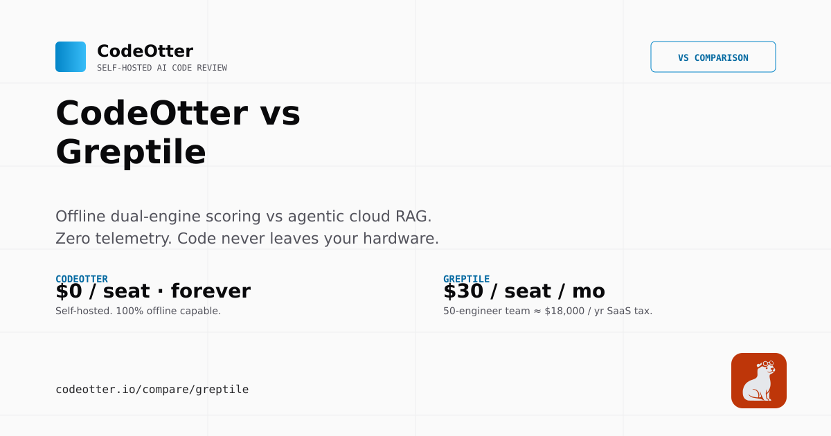 CodeOtter vs Greptile (2026) — Self-Hosted vs Enterprise-AI Code Review